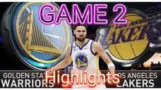 GOLDEN STATE WARRIORS VS LOS ANGELES LAKERS GAME 2 HIGHLIGHTS