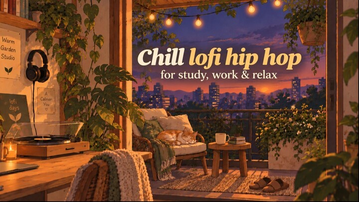 Chill lofi hip hop for study, work & relax 🎵| Warm Garden