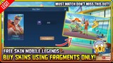 BUY SKINS USING FRAGMENTS | FREE SKIN Mobile Legends