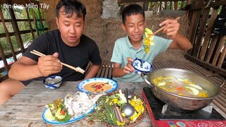 Lẩu chua Cá Chẽm rau vườn - Bin Đen Miền Tây # 298