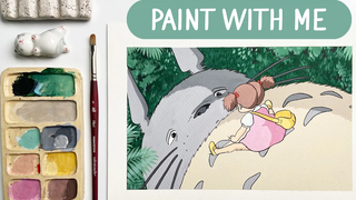 🌱 ระบายสีฉาก Studio Ghibli ด้วย Jelly Gouache / My Neighbor Totoro