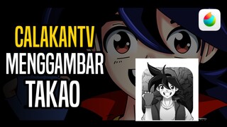 Menggambar Takao dari Anime Beyblade