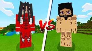 ถ้าเกิด!ไททันเอเรน VS ไททันพ่อเอเรน ใครจะชนะ!?(Minecraft Attack on titan)