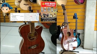 Arena Acoustic Guitar Brown with Built in Tuner