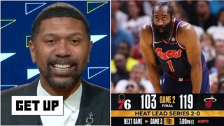 GET UP 'disaster' Jalen Rose rips Harden: 20 Pts, 9 Ast in last 76ers loss to Heat 119-103 Game 2