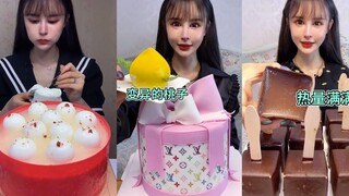 ASMR DESSERT MUKBANG 💛🍰 เค้ก ของหวาน ขนมจีน ฟังดู สวีท มุกบัง กิน โชว์ อัศจรรย์