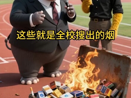 Hiệu trưởng bắt chước vụ đốt thuốc phiện ở Hổ Môn, mèo béo và lợn béo phê lâng lâng