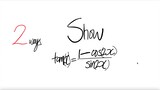 2 ways: trig show tan(2x)=2tan(x)/1-tan^2(x))