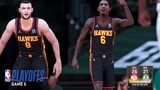 NBA 2K21 Modded Playoffs Showcase | Bucks vs Hawks | Full GAME 5 Highlights