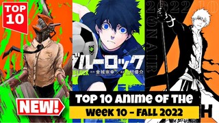 Top 10 Anime of the Week 10 – Fall 2022 [Dec 2-9, 2022 Results]