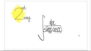 2nd way: trig integral ∫1/(sin(x) cos(x)) dx