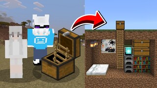 Aku & @AKUDAP Membuat Rumah Rahasia Didalam Chest!