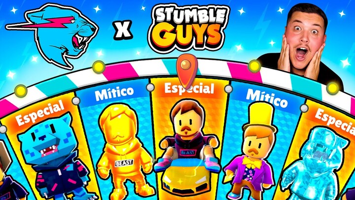 COMPRE 500 RULETAS MRBEAST de STUMBLE GUYS y conseguí TODAS sus SKINS!