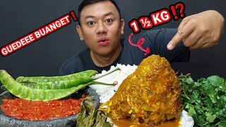 MUKBANG GULAI KEPALA IKAN KAKAP JUMBO 1½ KG + PETAI MENTAH + SAMBAL TERASI MENTAH + LALAPAN MENTAH