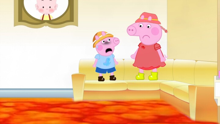 Nhà Peppa Pig biến thành biển lửa, giúp Peppa Pig gọi Ultraman Zero