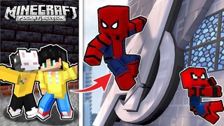 NAGING si SPIDERMAN KAMI dahil sa KAGAT NG GAGAMBA sa Minecraft PE