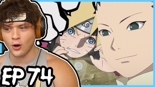 BORUTO AND SARADA VS INO-SHIKA-CHO! || Boruto REACTION: Episode 74