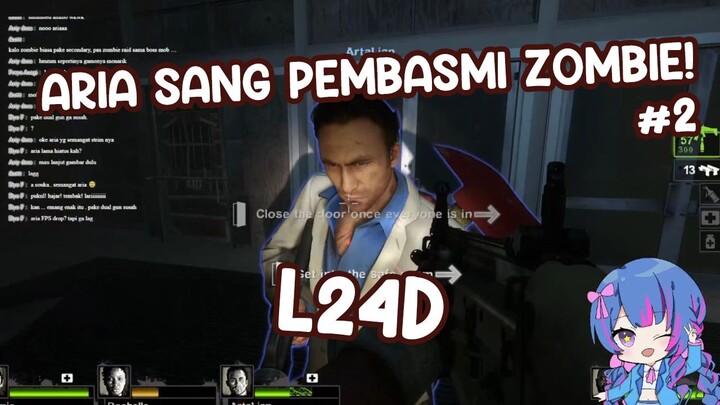 Kepala aria di sedot zombie 😰😰 | L4D2 Aria jadi pembasmie Zombie part 2