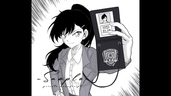 Drawing in Detective conan manga style | 100x speed up process