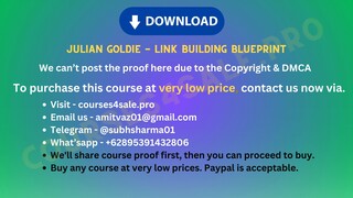 [https://Courses4sale.pro]Julian Goldie - Link Building Blueprint