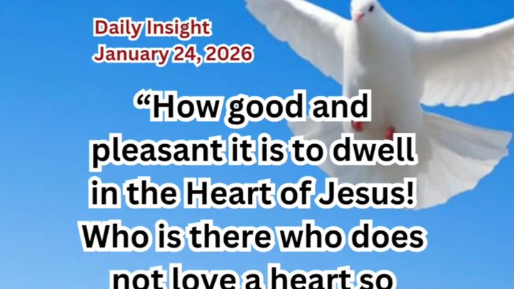 Daily Insight January 24, 2026 #faith #saint #insight