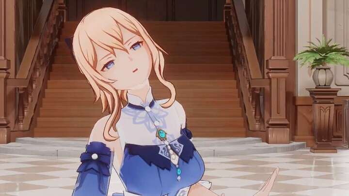 [Genshin Impact-like rendering] The leader's legs, Mond's soul "Love Cycle" "Qin" MMD
