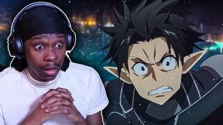 KIRITO TRANSFORMS INTO THE GLEAM EYES! - Sword Art Online Episode 18 19 REACTION