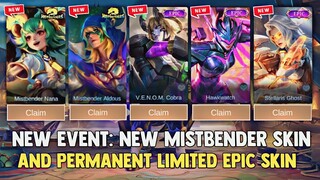 NEW MISTBENDERS EVENT! FREE MISTBENDER SKIN AND LIMITED EPIC SKIN! FREE SKIN! | MOBILE LEGENDS 2023