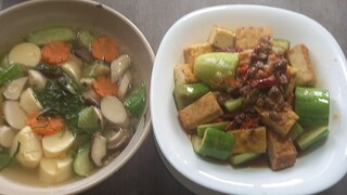 hai món chay thanh đạm đơn giản .rất hộp cho mùa dich