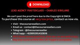 Lead Agency Masterclass – Charles Kirkland