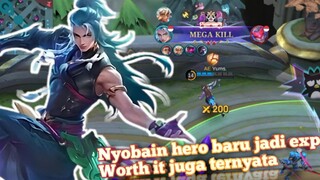 Nyobain hero baru ini!? Dijadiin exp enak juga walaupun semitank!? Damage ada, tebel - Mobile Legend