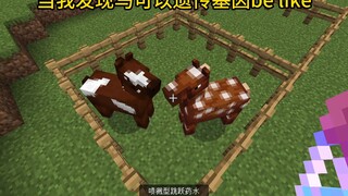 มายคราฟ :เมื่อผมค้นพบว่าม้าสามารถสืบทอดยีนให้เป็นแบบนั้นได้