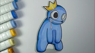 DRAWING BLUE IN RAINBOW FRIENDS Vẽ Blue trong Game siêu Cute