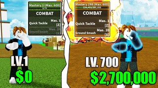 Cày Max Level Nhưng CHỈ SỬ DỤNG COMBAT?! | Blox Fruits