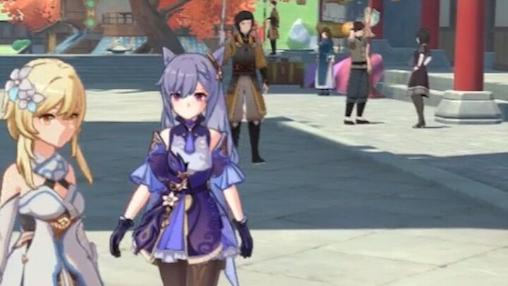 When Genshin Impact characters really have AI that can follow you for a walk and fight monsters