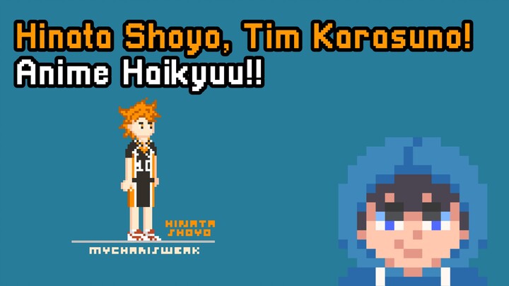 Hinata Shoyo, Tim Karasuno! Anime Haikyuu!! | Pixel Art Timelapse