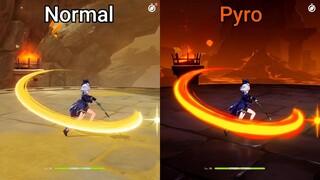 Furina Normal vs Furina Pyro