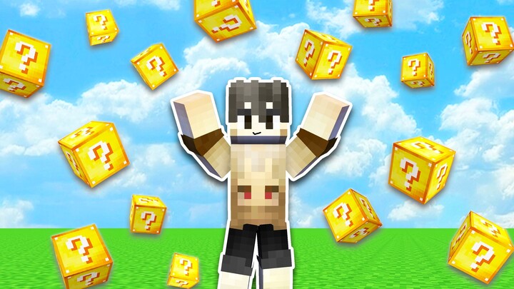 Lucky blocks will randomly fall from the sky. How can I survive?