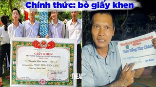 Chính thức bỉ giấy khen cho HS tiên tiến - Top comment Face Book.