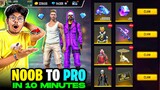 Free Fire i Got All Old Rare Bundle 🥰Noob To Pro in 8 Min 😱| Lvl 1 To Lvl 99 - Garena Free Fire