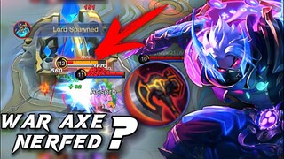 IS WAR AXE STILL A GOOD ITEM FOR ASSASSIN? | MOBILE LEGENDS