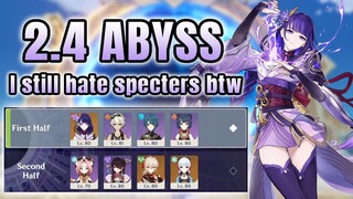 New 2.4 Spiral Abyss clears (whoever designed specters I just wanna talk) | Genshin Impact