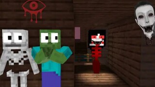 MC Monster Academy Animation丨Eye of Horror Horror Game Challenge丨Interesting Minecraft Animation