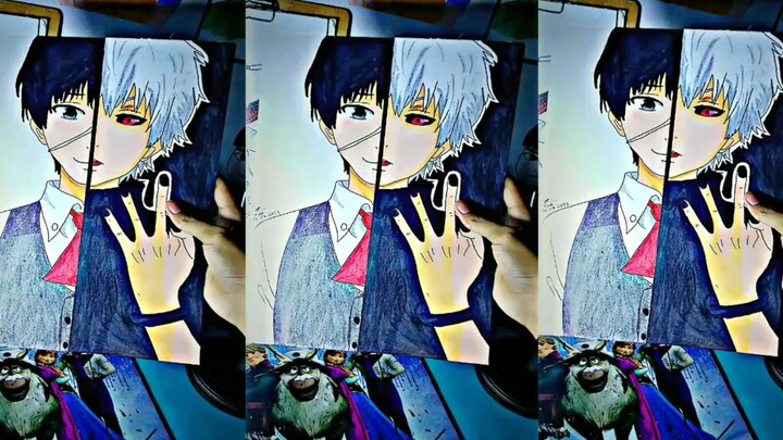 DRAWING AND COLORING KEN KANEKI (TOKYO GHOUL)