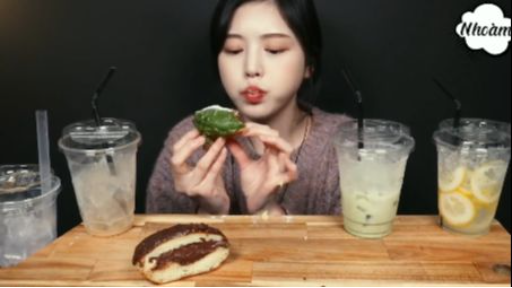 Đồ uống lạnh và donut kem ngọt phần 7 #mukbang