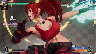 KOF15　世界1位アンヘル＆レオナ　レオナの速すぎる14Hitコンボから11Hitクライマックスコンボ　10割が一瞬で消える…