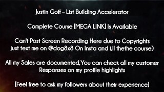 Justin Goff  course - List Building Accelerator download