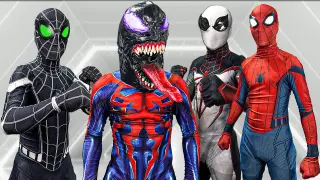 TEAM SPIDER-MAN vs VENOM | THE SUPER BATTLE With BAD GUY TEAM ( Live Action ) - Flife vs