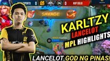 BREN Karltzy Lancelot MPL Highlights [ Lancelot God Ng Pinas! ] - Mobile Legends Bang Bang