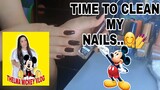 TIME TO CLEAN MY NAILS | THANK YOU @Binglot Tv FOR THE NAIL POLISH | THELMA MICKEY VLOG